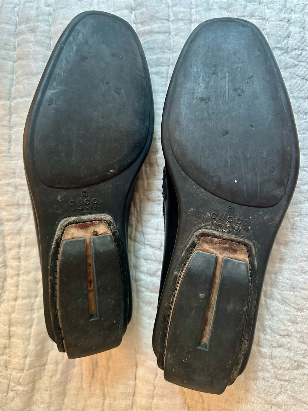 Gucci Black Leather Horsebit Loafers